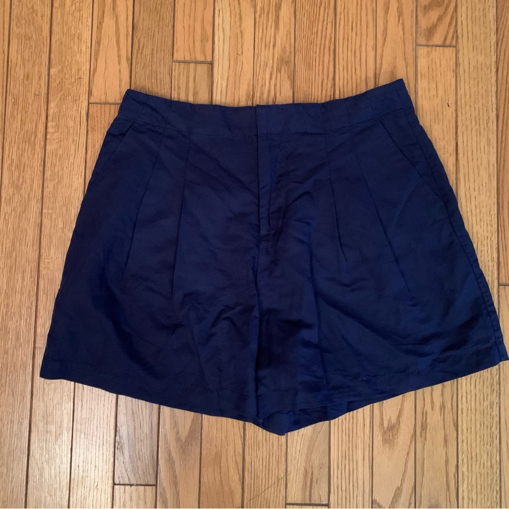 Vineyard Vines Dark Blue Women's 3.5” Shorts 10 SKIRTY linen blend NWT classic